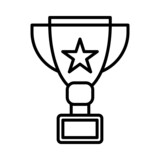 Trophy Vector Line Icon Design