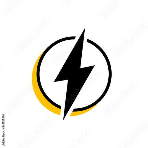 Lightning bolt inside circle. Thunderbolt, lightning strike. Modern flat style vector illustration Free Download Lightning bolt inside circle. Thunderbolt, lightning strike. Modern flat style vector illustration - GFXLoad
