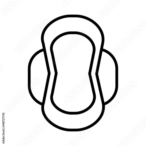 Sanitary Towel Vector Line Icon Design