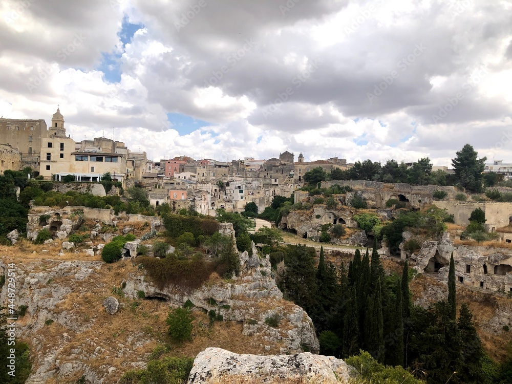Beautiful view of Gravina di Puglia, an old village in the south of Italy