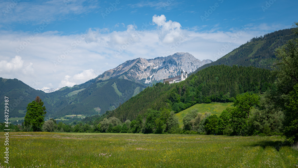 The Austrian alps near Admont on a sunny day in summer