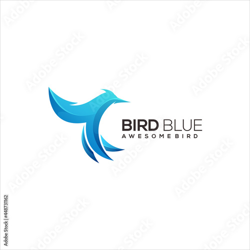 Bird logo colorful gradient abstract