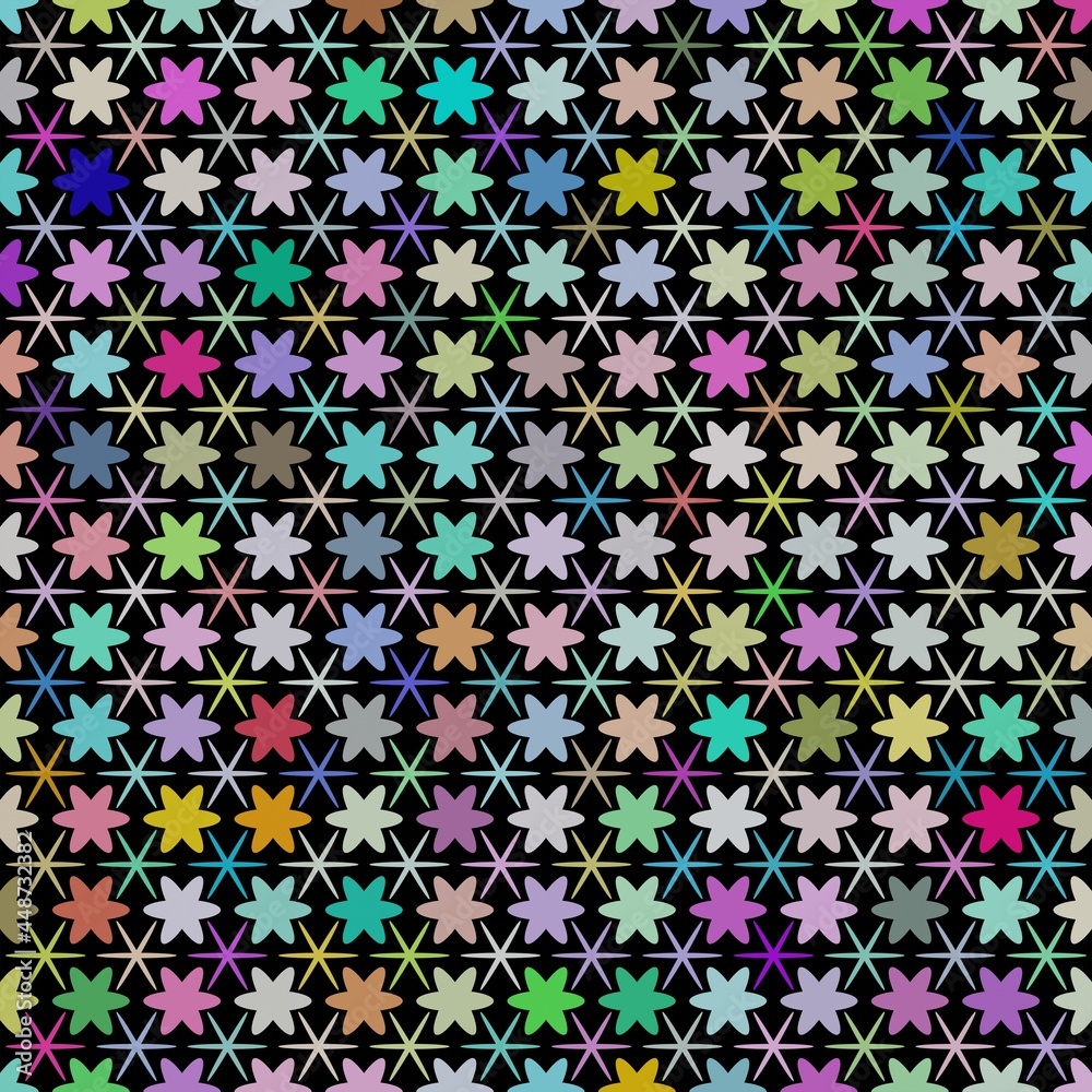 Colorful flower pattern background. Abstract seamless background with flower. For fabric, gift wrap, wall art design, wrapping paper, wallpaper, and paper. Decorative print. Colorful flower pattern background. Abstract seamless background with flower. For fabric, gift wrap, wall art design, wrapping paper, wallpaper, and paper. Decorative print.