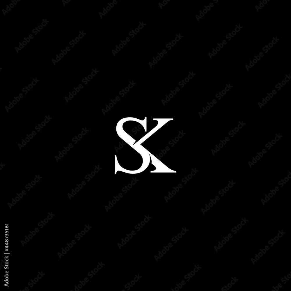 Letter S and K luxury and monogram,SK logo icon vector Letter S and K luxury and monogram,SK logo icon vector