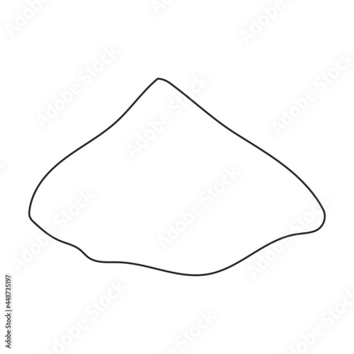 Pile soil vector icon.Outline vector icon isolated on white background pile soil.