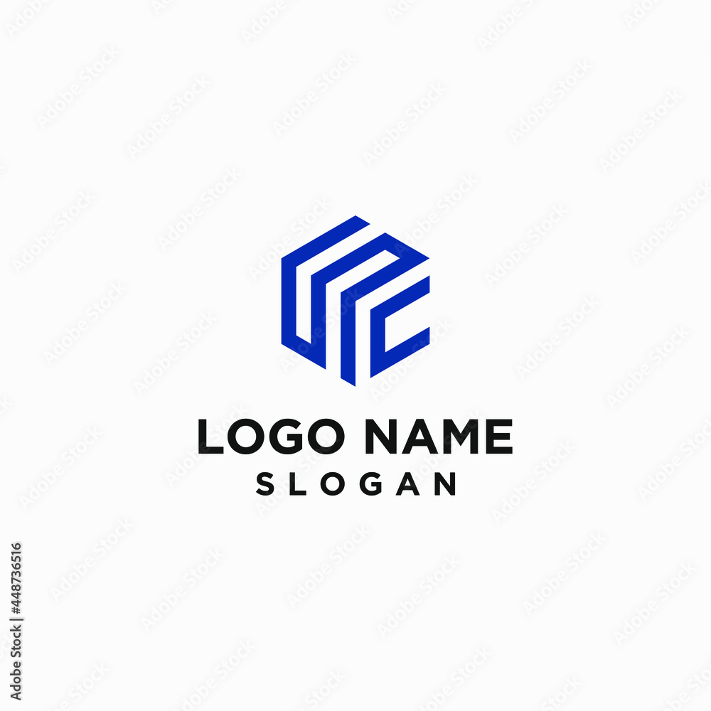 Letters S and C or SC line logo design. Letters S and C or SC line logo design.