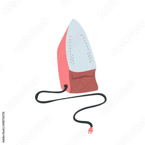 Iron. Household equipment for washing and Ironing.   Vector illustration isolated on white background.