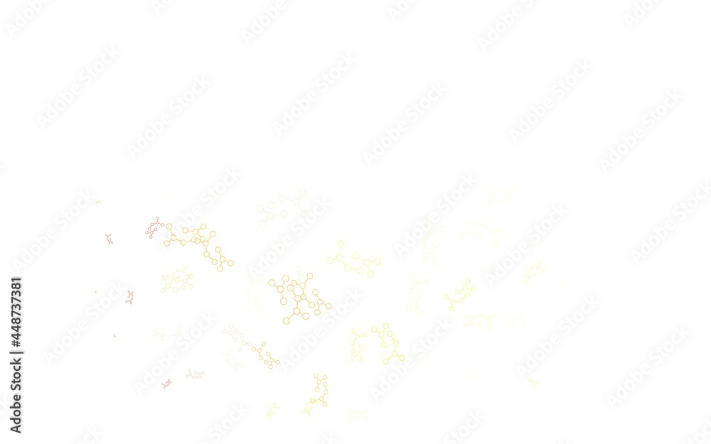 Light Yellow vector pattern with artificial intelligence network.