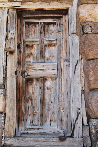 very old wooden door in the countryside