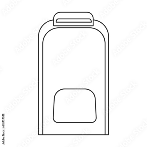 Mailbox vector icon.Outline vector icon isolated on white background mailbox.