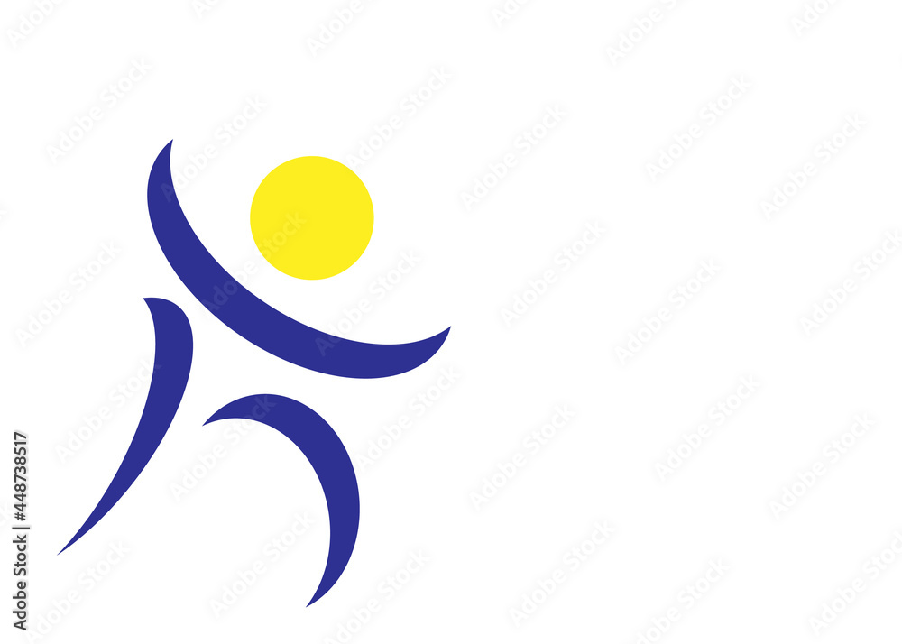 Logo. Abstract sportsman. Vector graphics and design. Logo. Abstract sportsman. Vector graphics and design.