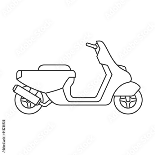 Motorcycle vector icon.Outline vector icon isolated on white background motorcycle.