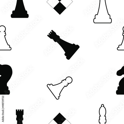 chess bishop rook pawn board black white pattern