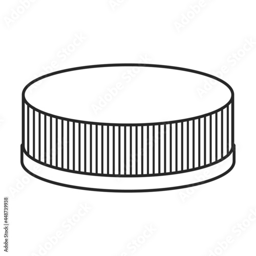 Cap bottle vector icon.Outline vector icon isolated on white background cap bottle.