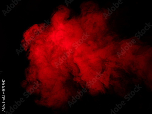 Red smoke texture on black background