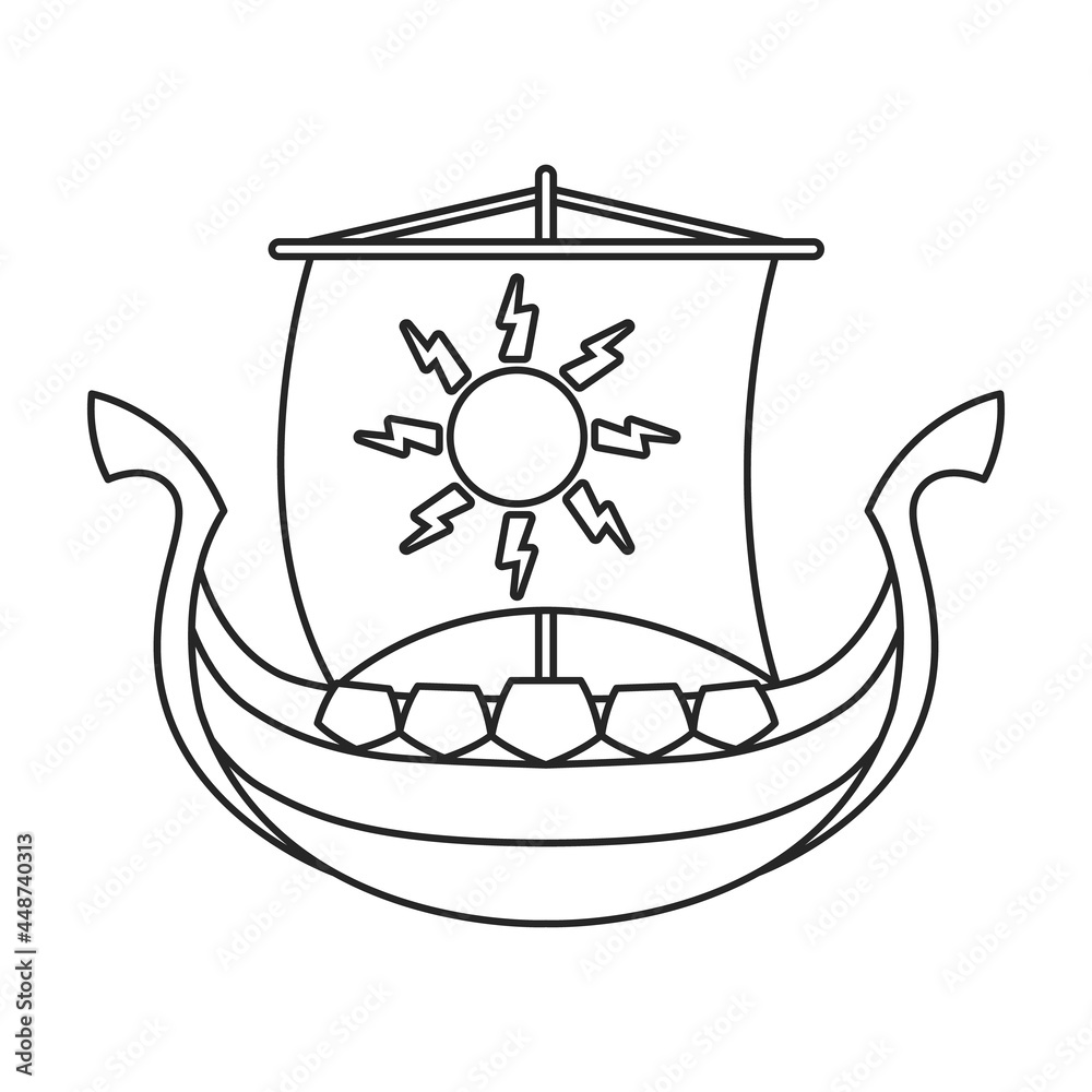 Ship viking vector icon.Outline vector icon isolated on white background ship viking. Ship viking vector icon.Outline vector icon isolated on white background ship viking.