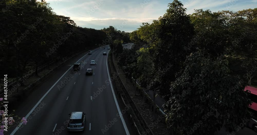 Top View of Vehicles on the Road Top View of Vehicles on the Road
