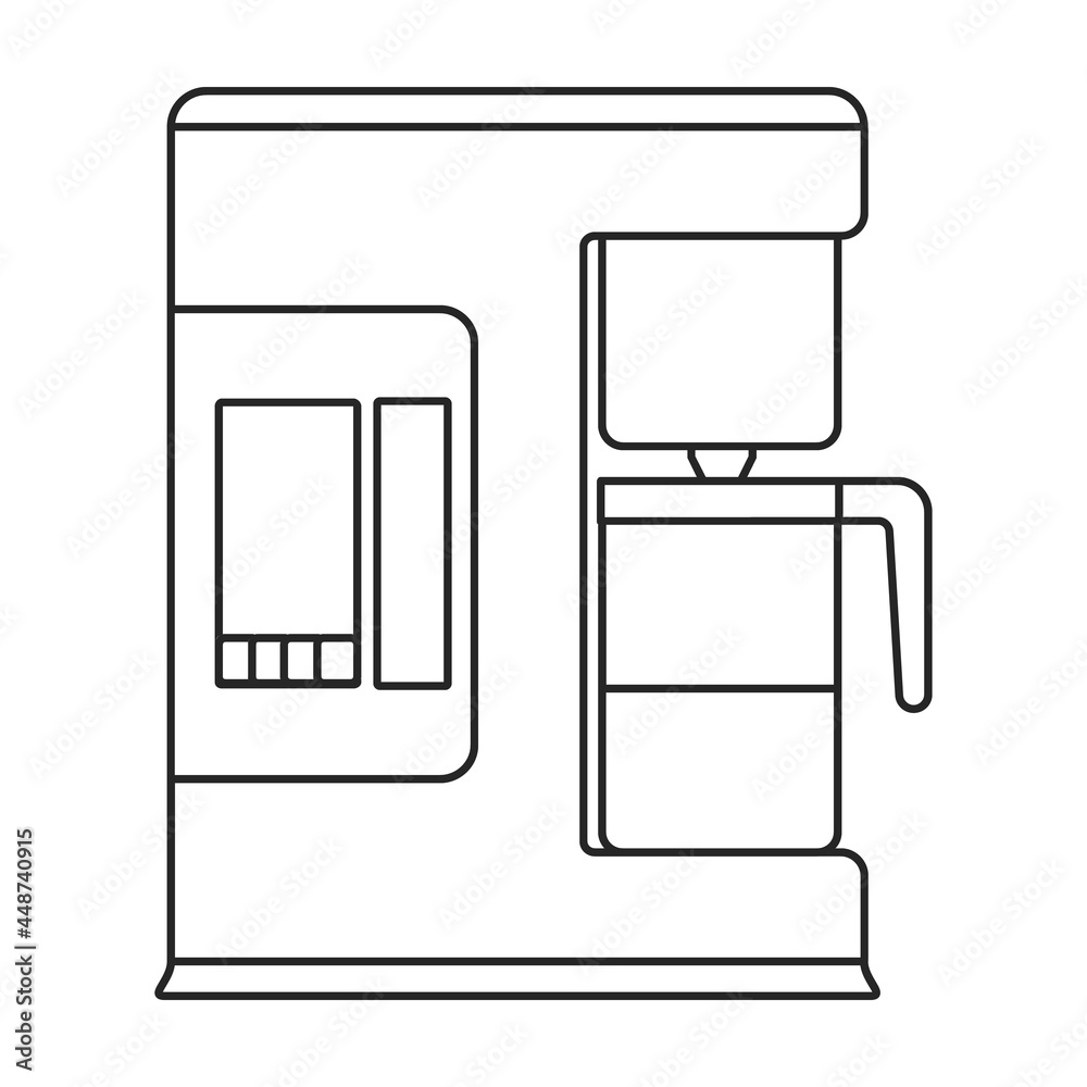 Coffee maker vector icon.Outline vector icon isolated on white background coffee maker . Coffee maker vector icon.Outline vector icon isolated on white background coffee maker .