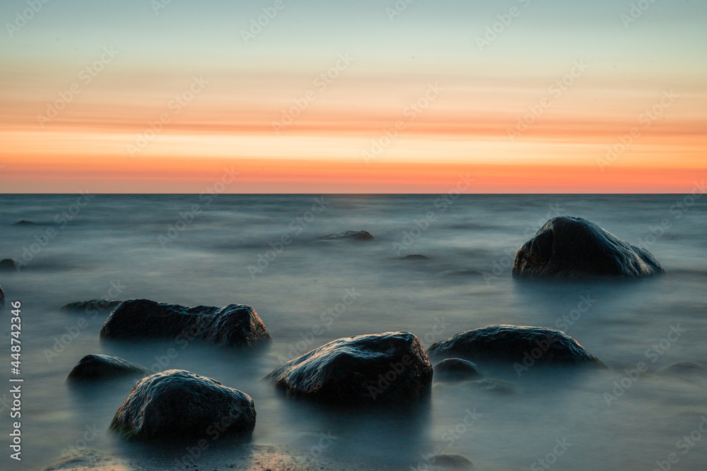 Obraz premium Langzeitbelichtung Ostsee 