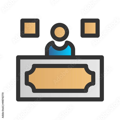Reception Filled Gradient Vector Icon Design