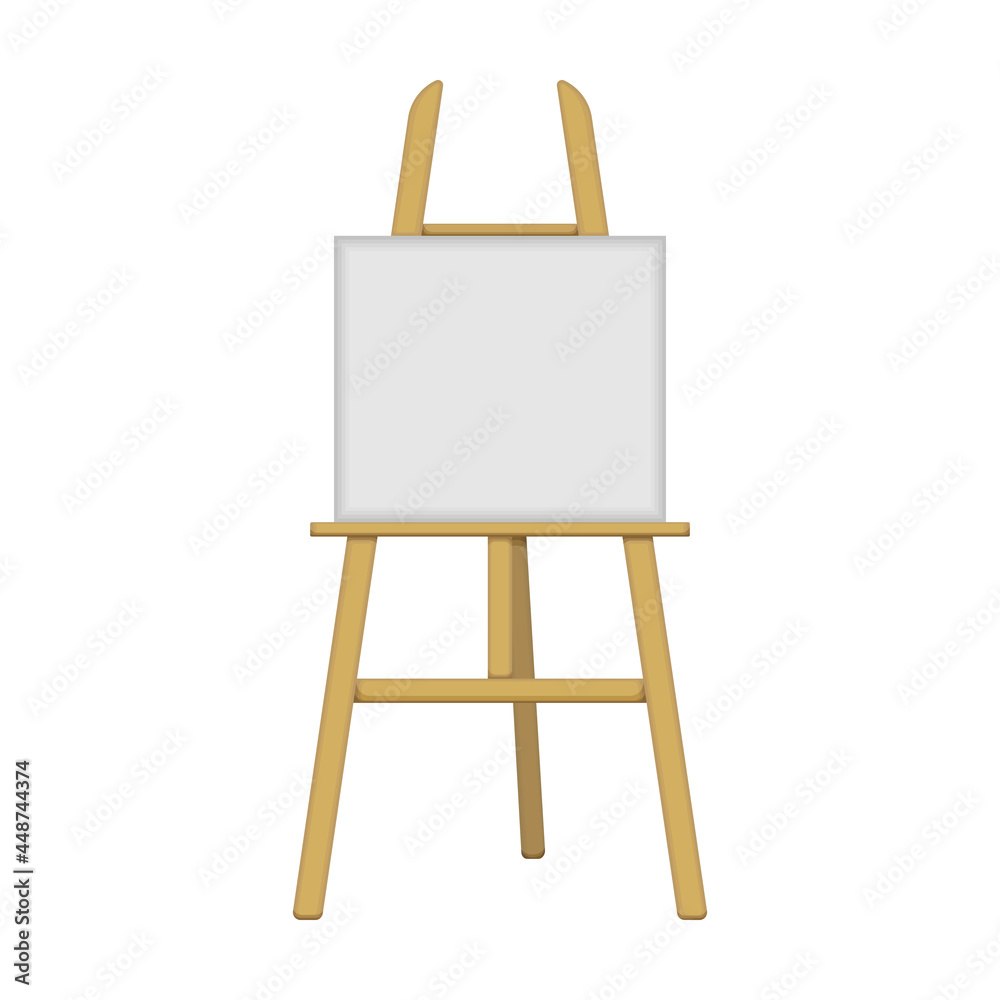 Easel vector cartoon icon. Vector illustration easel on white background. Isolated cartoon illustration icon of canvas on stand . Easel vector cartoon icon. Vector illustration easel on white background. Isolated cartoon illustration icon of canvas on stand .