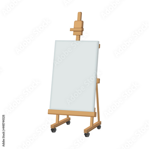 Easel vector cartoon icon. Vector illustration easel on white background. Isolated cartoon illustration icon of canvas on stand .
