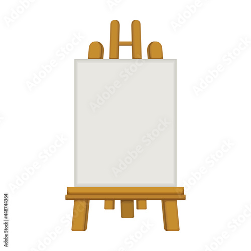 Easel vector cartoon icon. Vector illustration easel on white background. Isolated cartoon illustration icon of canvas on stand .