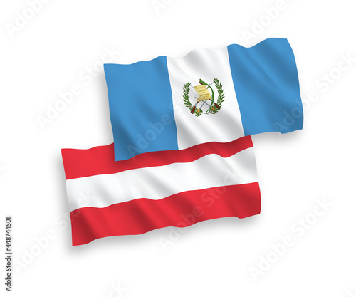 Free Download Flags of Austria and Republic of Guatemala on a white background - GFXLoad