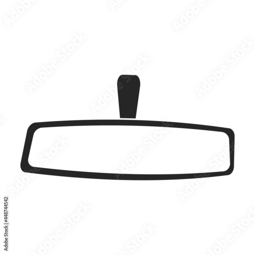 Rear view mirrors vector icon.Black vector icon isolated on white background rear view mirrors.