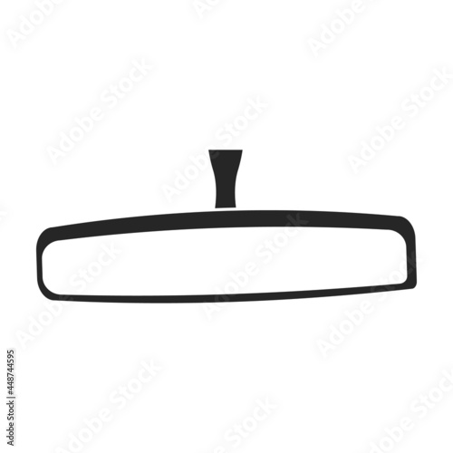 Rear view mirrors vector icon.Black vector icon isolated on white background rear view mirrors.