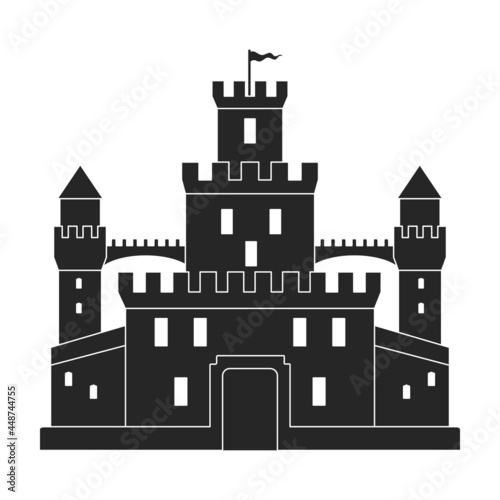 Canvas Print Castle vector icon