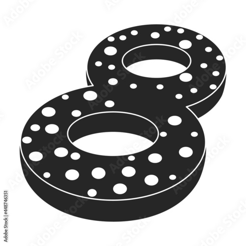 Water mattress vector icon.Black vector icon isolated on white background water mattress.