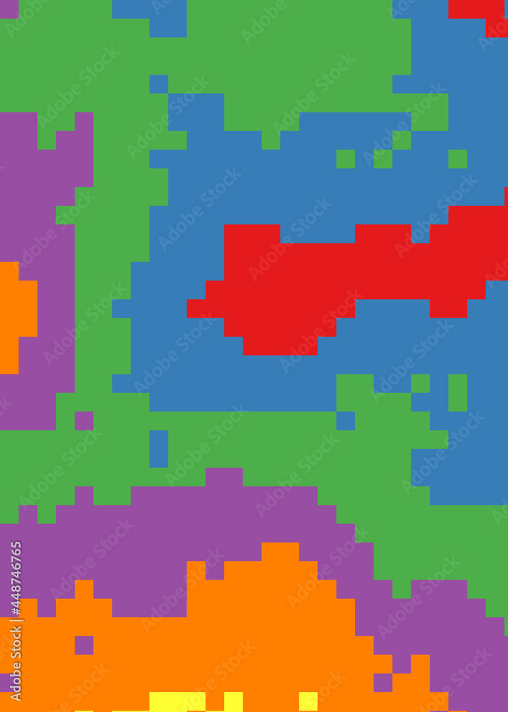 Fototapeta premium Color Pixels Cloud Abstract Computational Generative Art background illustration