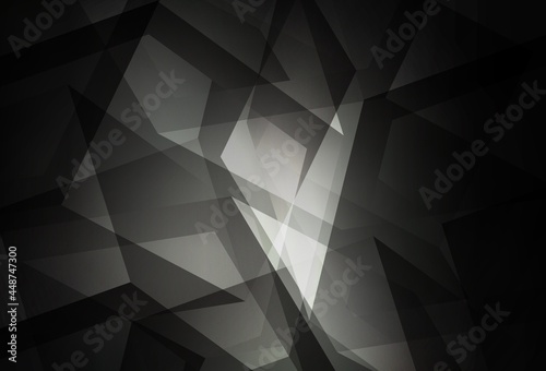 Dark Gray vector shining triangular layout.