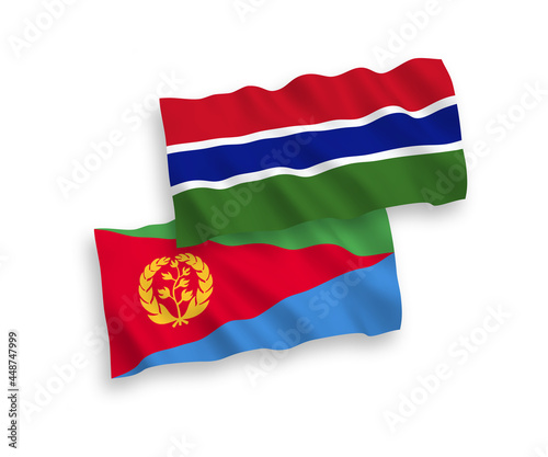 Free Download Flags of Eritrea and Republic of Gambia on a white background - GFXLoad