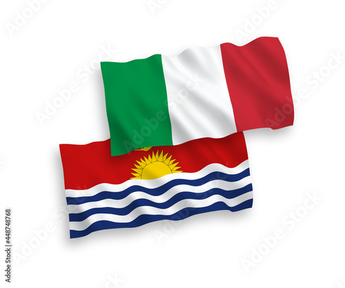 Free Download Flags of Italy and Republic of Kiribati on a white background - GFXLoad