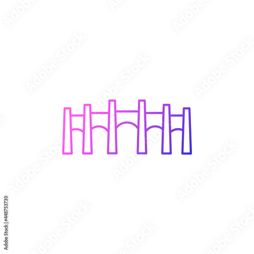 National Palace Museum outline icon. Taiwan Taipei. Gu gong museum. Isolated vector stock illustration