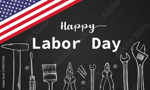 Happy Labor Day banner. 6st september. Design template. design illustration photo