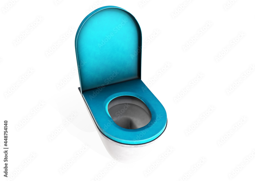 Water closet right view 3d render Water closet right view 3d render