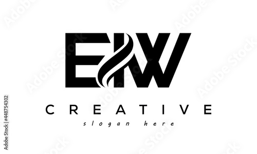 Letter EIW creative logo design vector	 photo