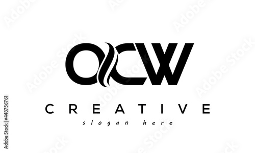 Letter OCW creative logo design vector	 photo