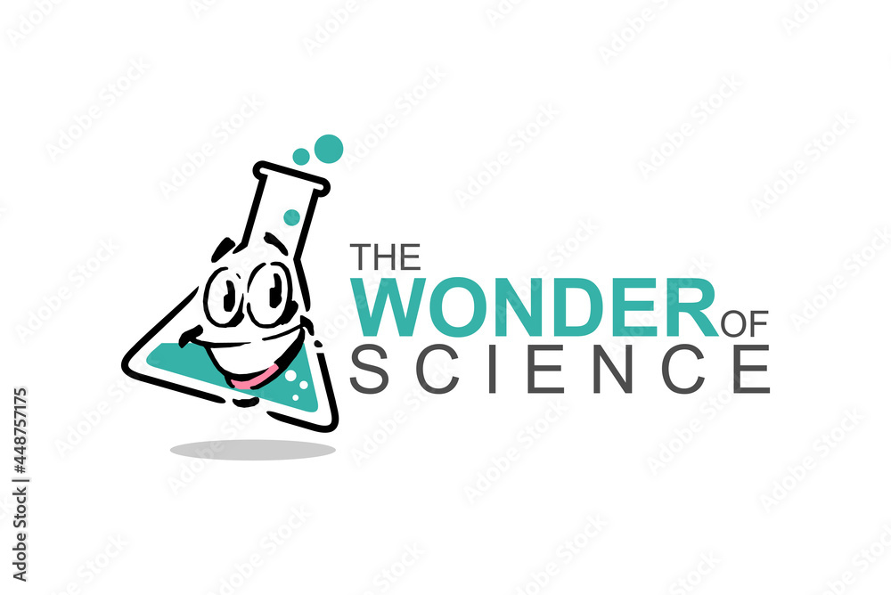 fun smiling beaker cartoon logo fun smiling beaker cartoon logo