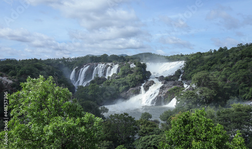  A Magnificent view of a waterfall during monsoon season near Mysore known as Barachukki in Karnataka state  India.