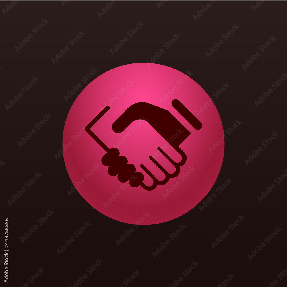 Obraz premium Hand Shake - Sticker