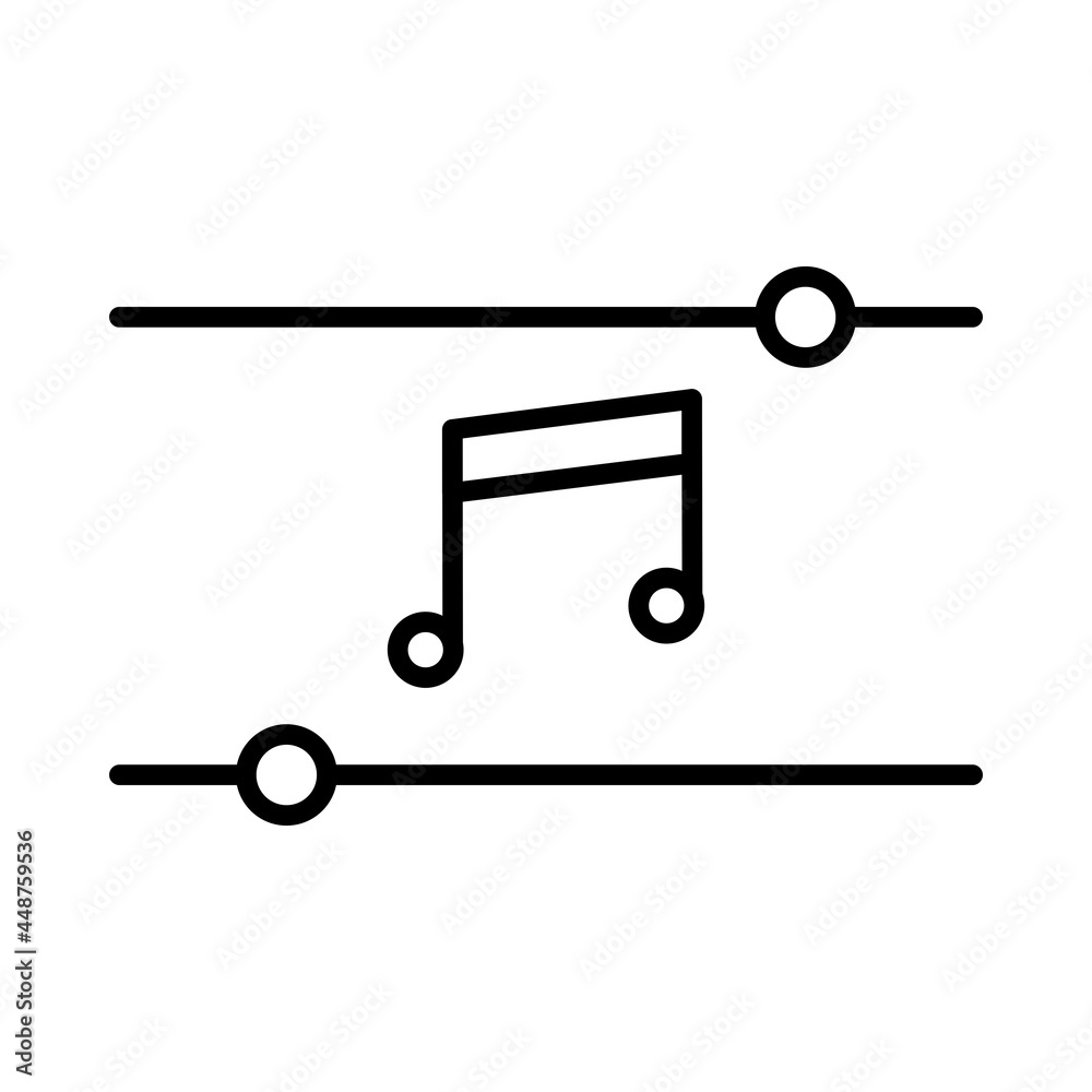 Music player Vector Line Icon Design