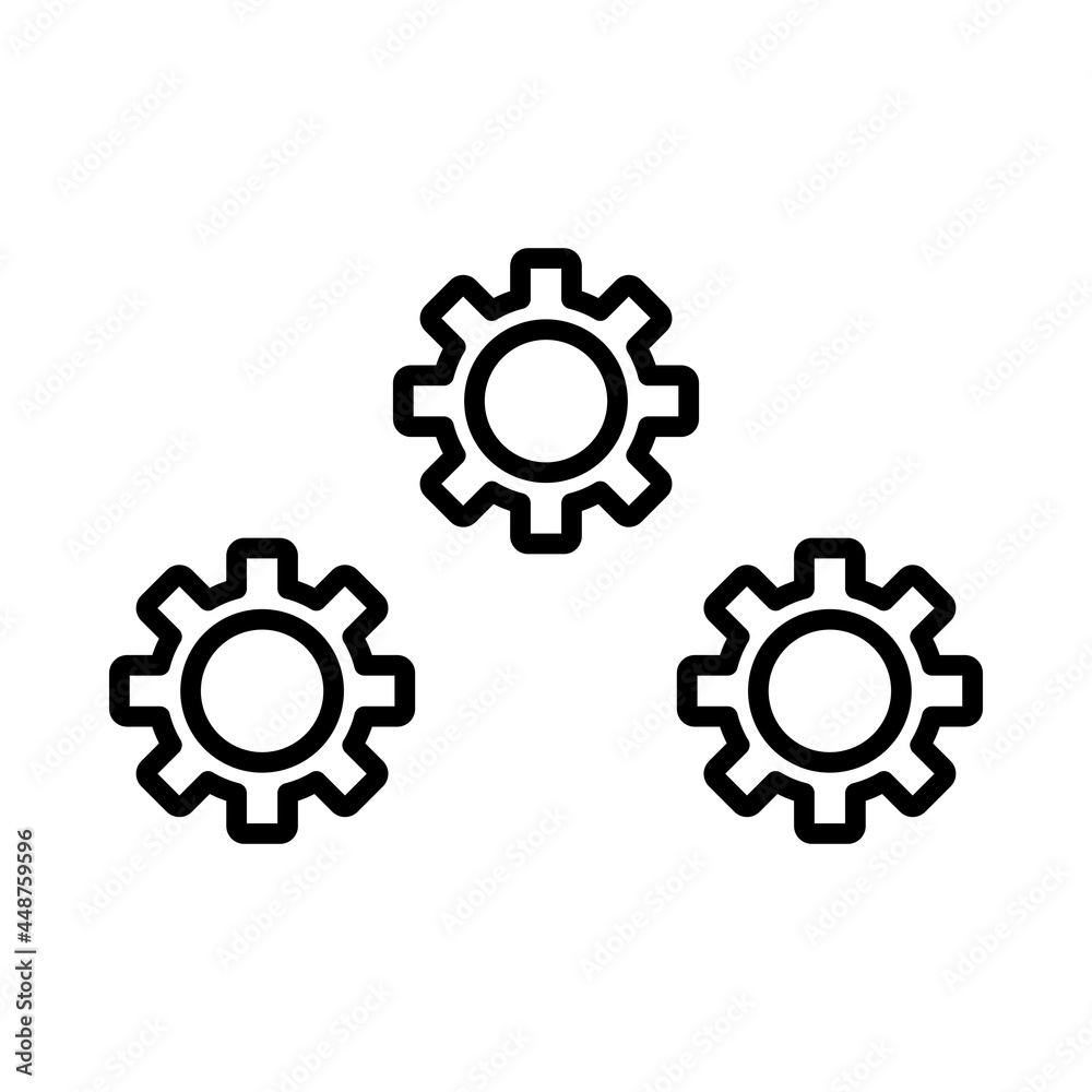 Settings Vector Line Icon Design