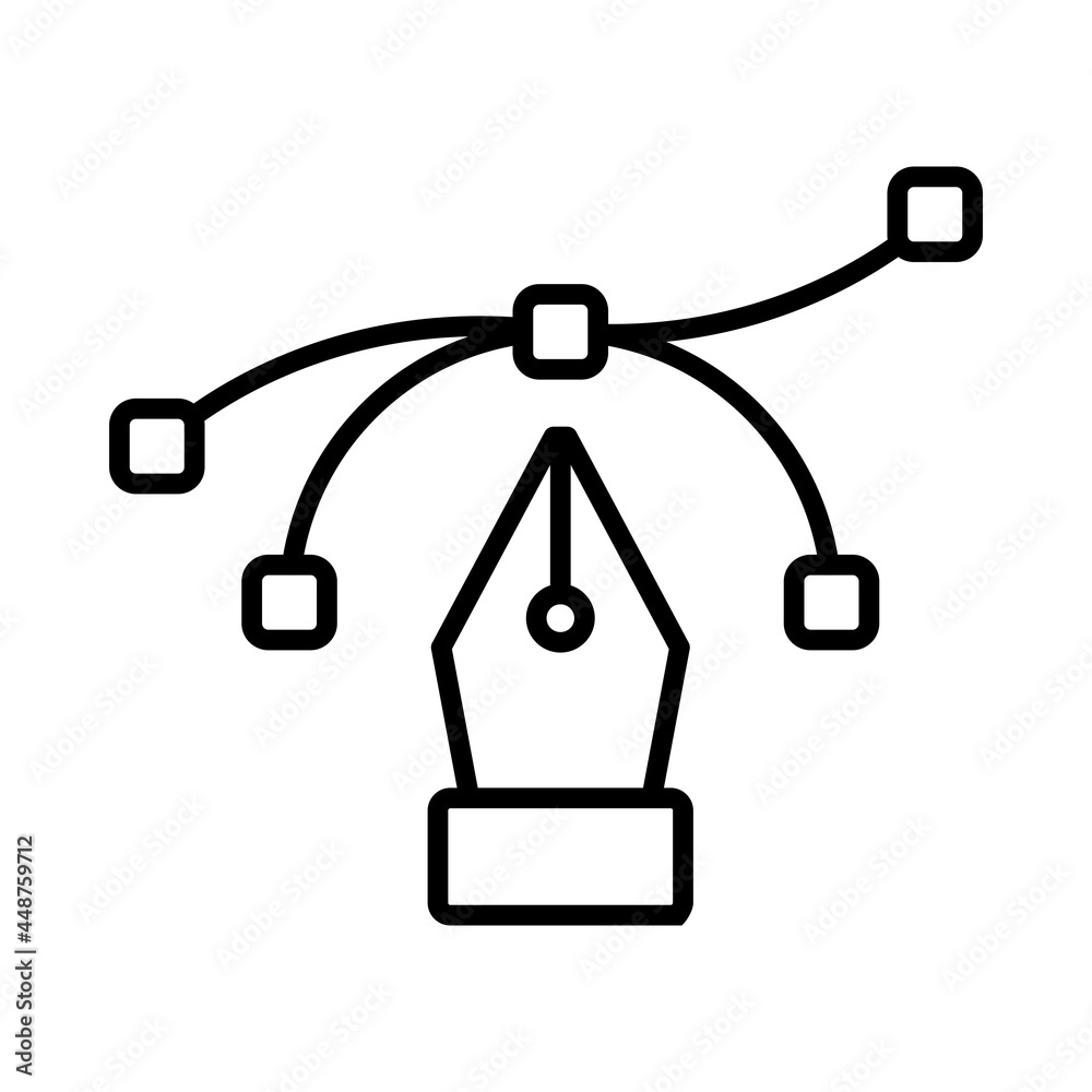 Pen Tool Vector Line Icon Design Pen Tool Vector Line Icon Design