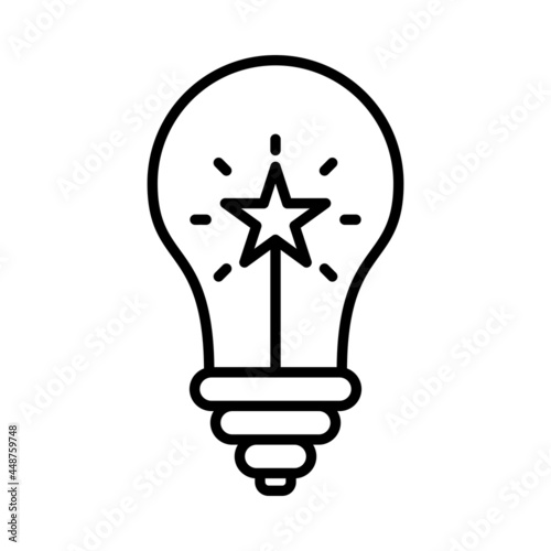 Idea Vector Line Icon Design
