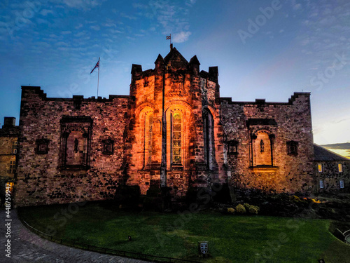 city castle country at night