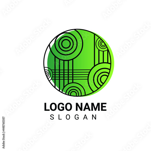 Geometric Logo With Line Arts